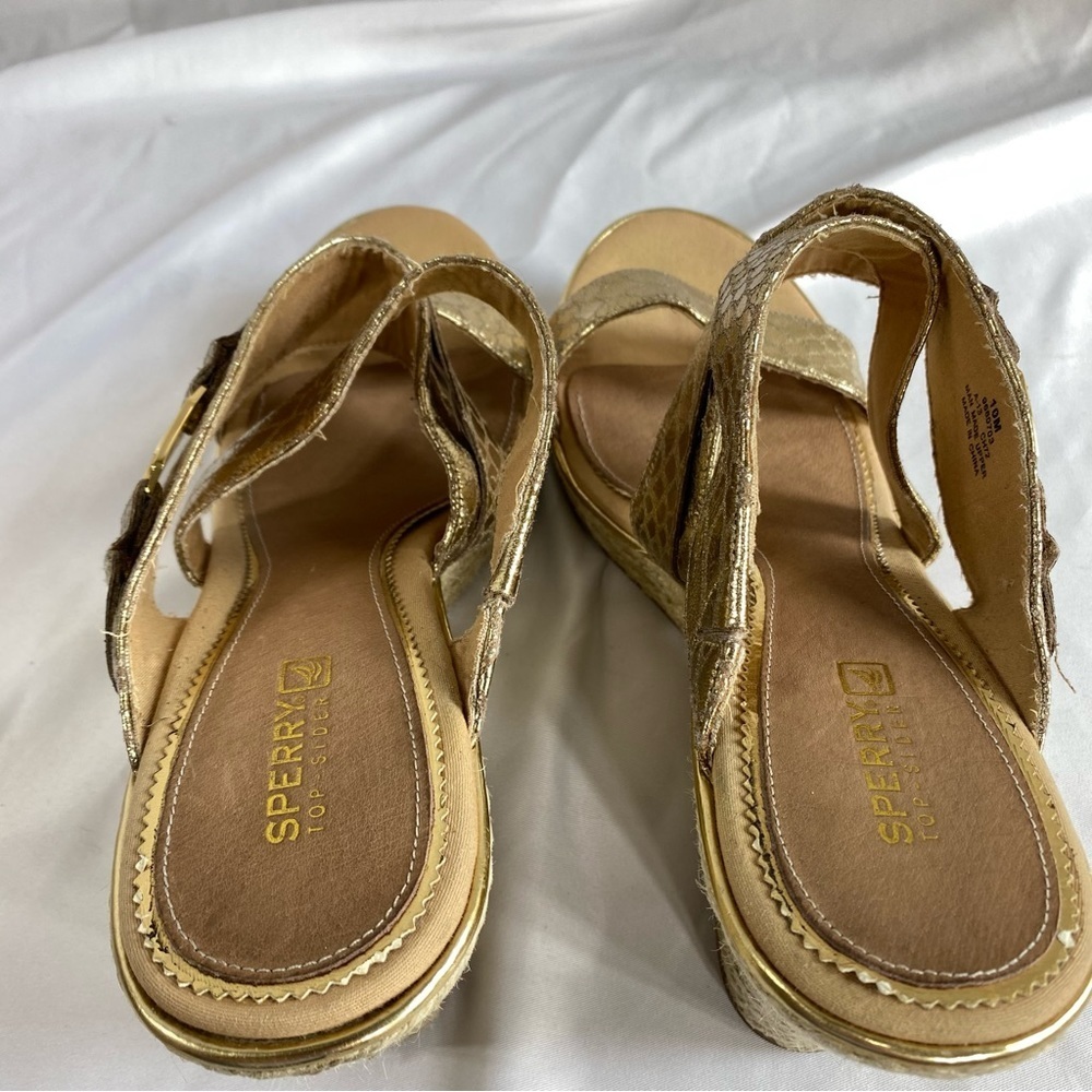 Sperry Top Sider Maris Jute Gold Python Slip-On W… - image 5